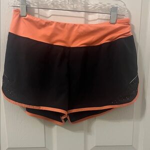 Champion DuoDry Women's Athletic Shorts in Gray and Orange